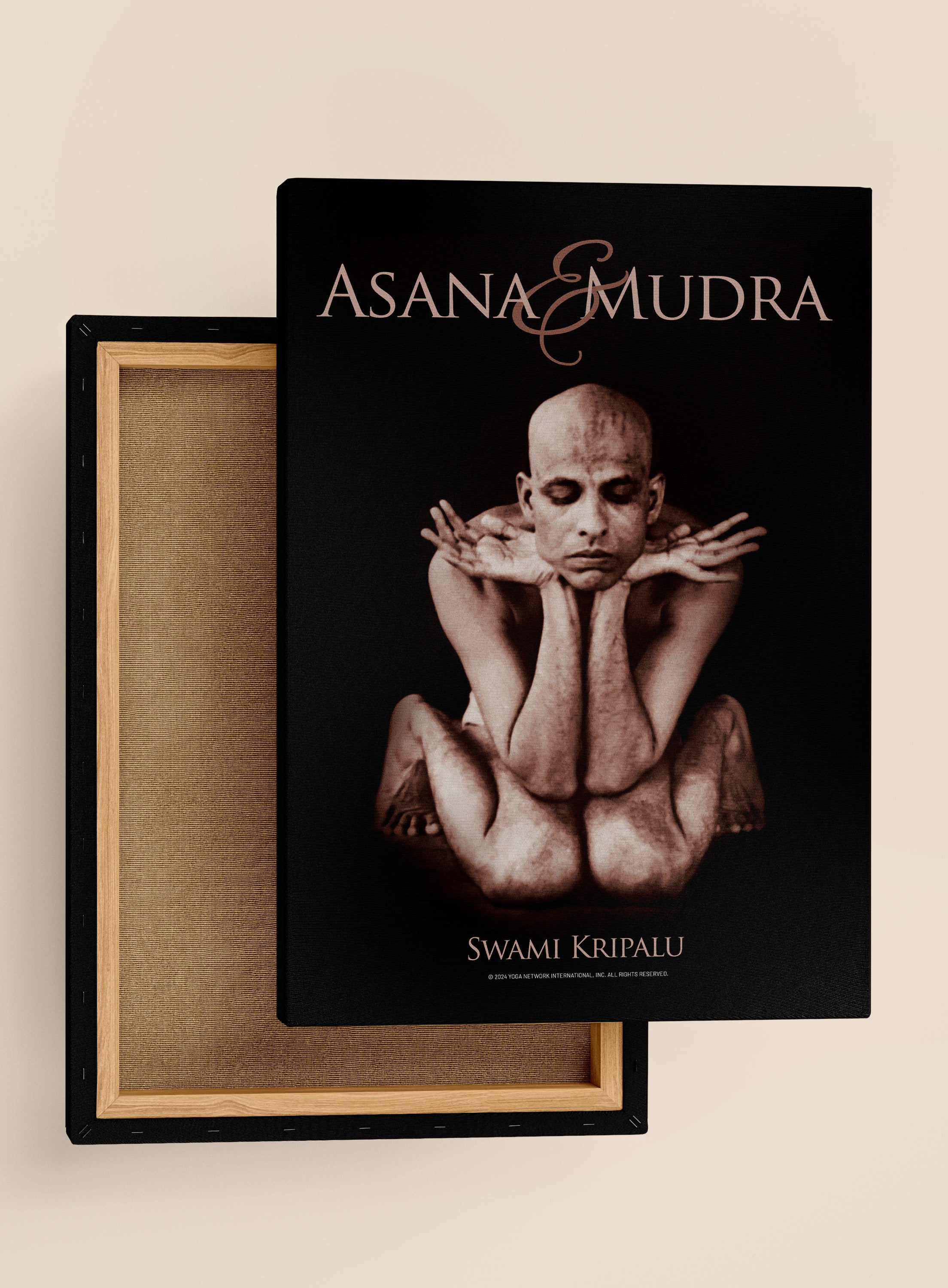 Bapuji Cover Asana & Mudra - Framed Canvas Print